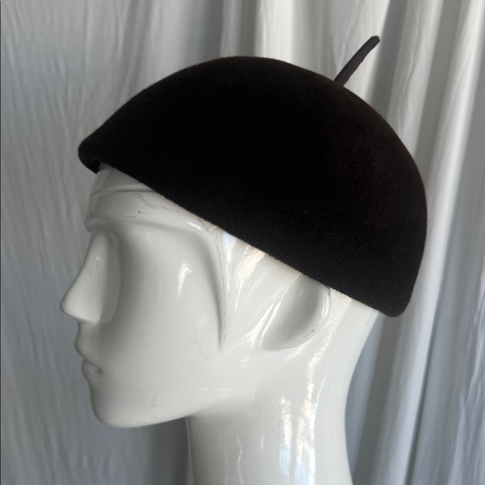 Beret - Hat by Jennifer Hoertz millinery Adorable Grosgrain Ribbon trim - Picture 6 of 12